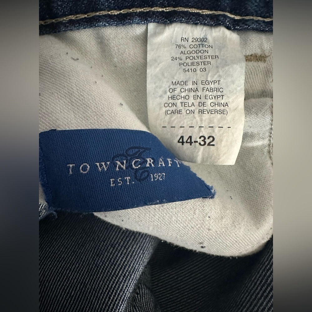 Towncraft Men's Blue Jeans Classic Fit Size 44x32 - Picture 2 of 3